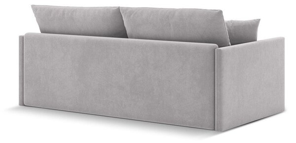 Svetlosivá zamatová rozkladacia pohovka 209 cm Shannon – Cosmopolitan Design
