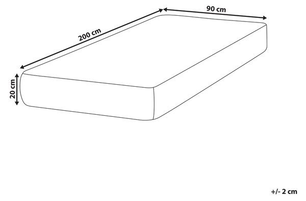 Vreckový pružinový matrac 90 x 200 cm latexová výplň tvrdý so snímateľným poťahom moderný prešívaný