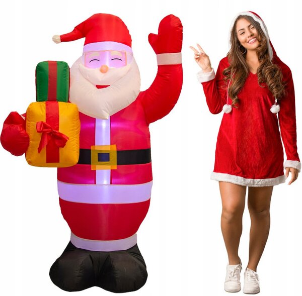 Nafukovací Santa Claus s LED osvetlením 150 cm
