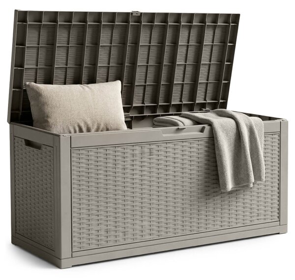 Záhradný úložny box sivý 340 L