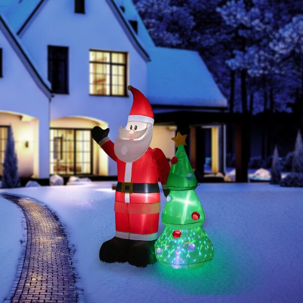 Nafukovací Santa Claus s vianočným stromčekom 210 cm