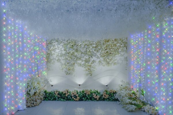 Svetelný záves 300 micro LED s diaľkovým ovládaním 300×300 cm