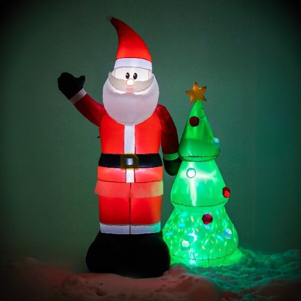 Nafukovací Santa Claus s vianočným stromčekom 210 cm