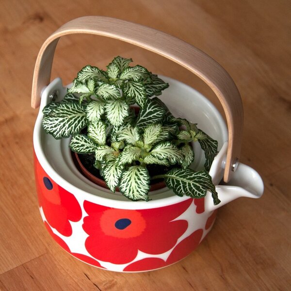 Marimekko Kanvica Oiva Unikko 0,7l, červeno-biela