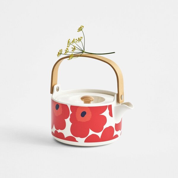 Marimekko Kanvica Oiva Unikko 0,7l, červeno-biela