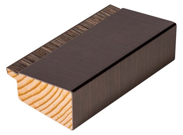 DANTIK rám na obraz 40x50 | Artdeco kosá hnědá AG (Plexi Čiré)