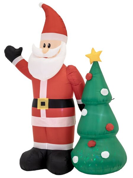 Nafukovací Santa Claus s vianočným stromčekom 210 cm