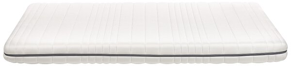 Penový matrac biely 140 x 200 cm polyester snímateľný poťah so zipsom stredne tvrdý