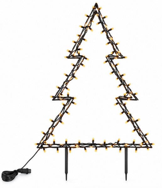 Kovový vianočný stromček 150 LED 62×54 cm