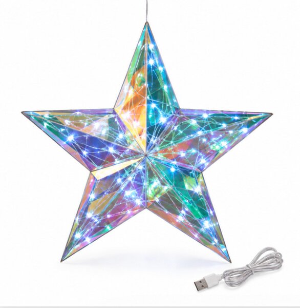 LED vianočná hviezda 100 LED 36×36 cm