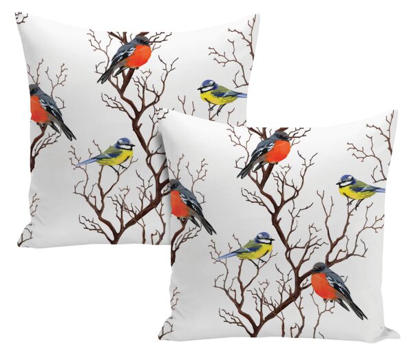 XPOSE® Set obliečok na vankúš VTÁCI 43x43 cm - set 2 ks