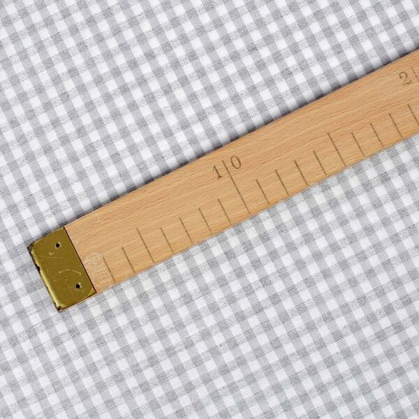 Dekoračná látka Rebeka RE-015 Svetlo sivo-biela kocka malá - šírka 140 cm