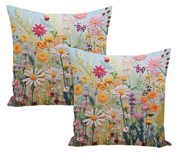 XPOSE® Set obliečok na vankúš SEDMOKRÁSKA (digitálna tlač) 43x43 cm - set 2 ks
