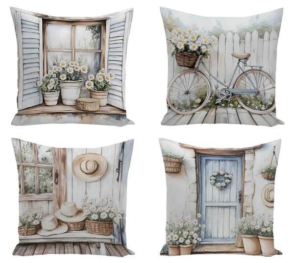 XPOSE® Set obliečok na vankúš VALENTINA (digitálna tlač) 43x43 cm - set 4 ks