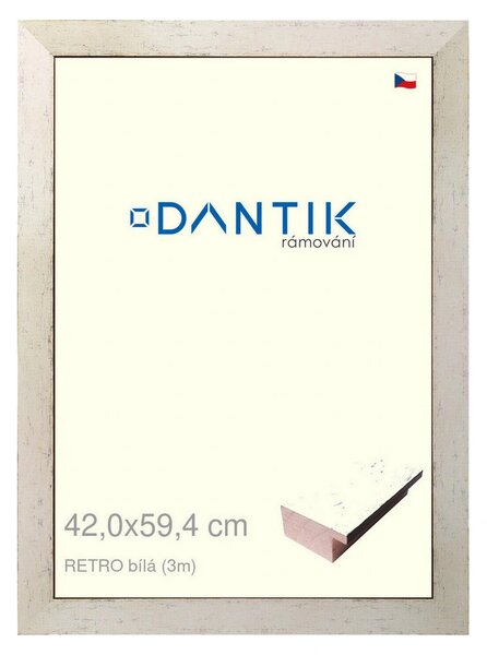 DANTIK rám na obraz 42x59,4 | RETRO bílá (Plexi Čiré)