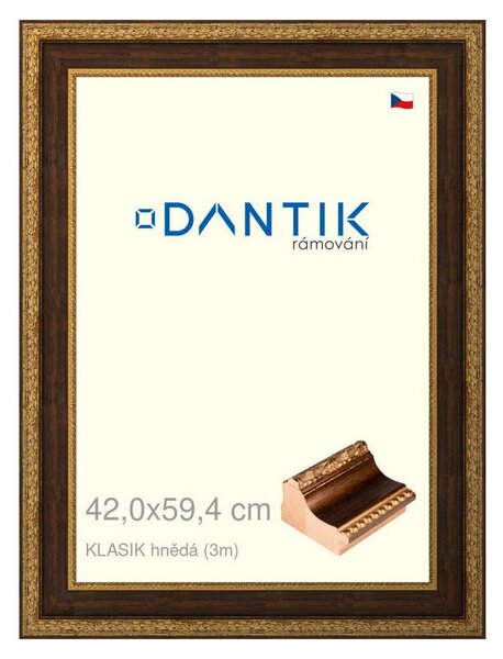 DANTIK rám na obraz 42x59,4 | KLASIK hnědá (Plexi Čiré)