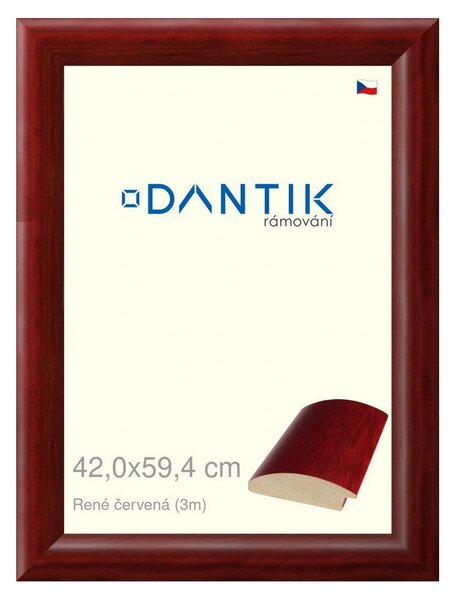 DANTIK rám na obraz 42x59,4 | René červená (Plexi Čiré)