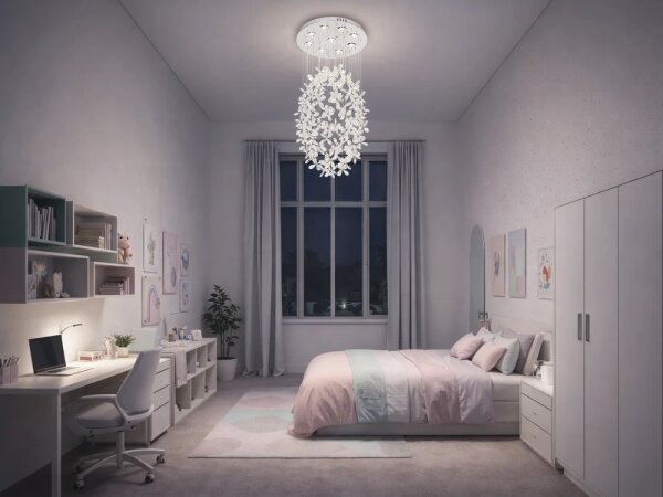 LED krištáľové stropné svietidlo SAMOA LED/30W/230V pr. 40 cm lesklý chróm + DO