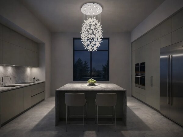 LED krištáľové stropné svietidlo SAMOA LED/30W/230V pr. 40 cm lesklý chróm + DO