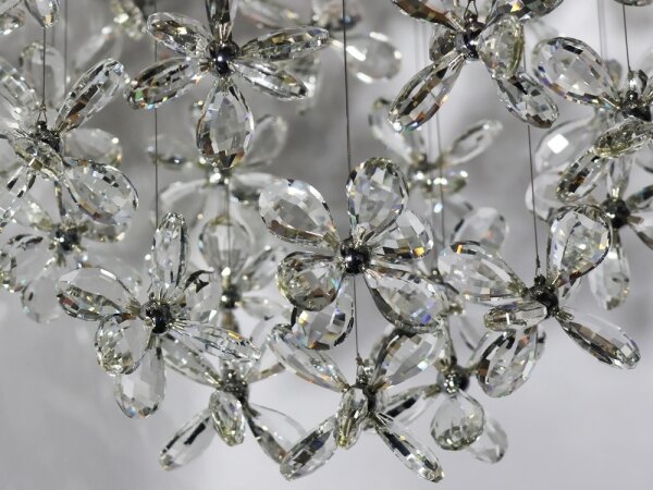 LED krištáľové stropné svietidlo SAMOA LED/30W/230V priemer 40 cm lesklý chróm + diaľkový ovládač