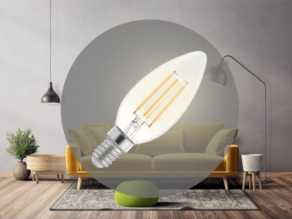 LED Žiarovka FILAMENT C37 E14/6W/230V 3000K