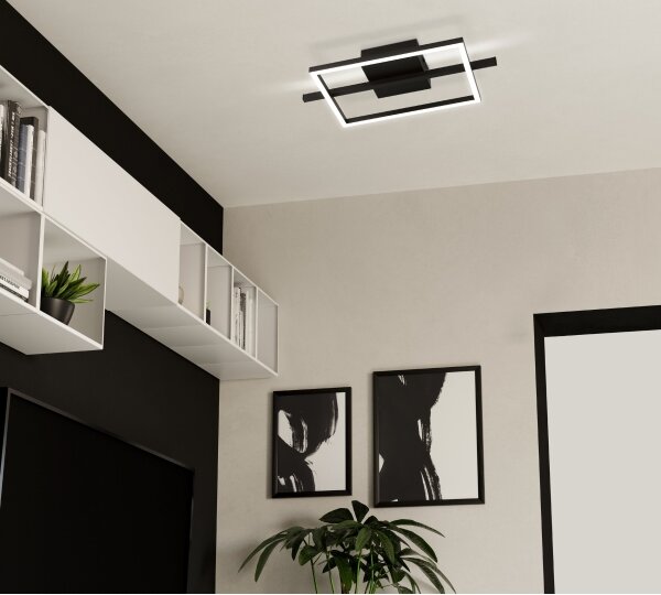 Eglo 901115 - LED Stmievateľné stropné svietidlo AMANDOLO LED/17W/230V čierna + DO