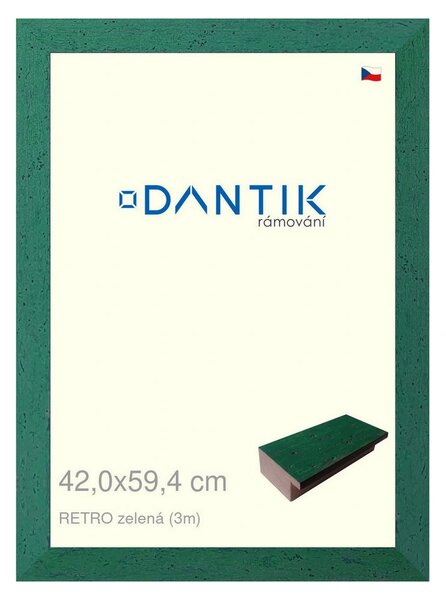 DANTIK rám na obraz 42x59,4 | RETRO zelená (Plexi Čiré)