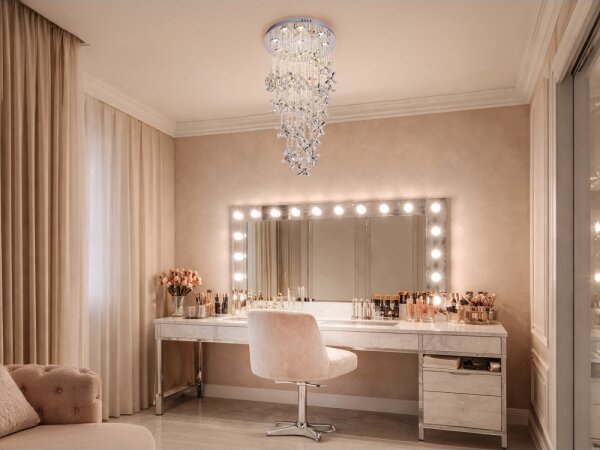 LED krištáľové stropné svietidlo SAMOA LED/30W/230V priemer 40 cm lesklý chróm + diaľkový ovládač