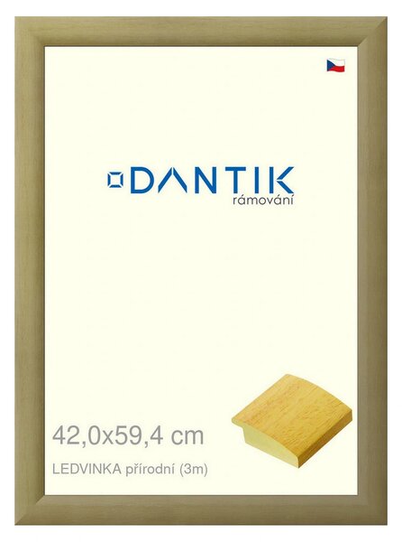 DANTIK rám na obraz 42x59,4 | LEDVINKA přírodní (Plexi Čiré)