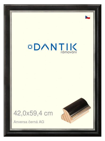 DANTIK rám na obraz 42x59,4 | ANIVERSA černá AG (Plexi Čiré)