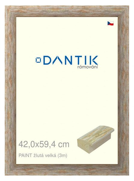 DANTIK rám na obraz 42x59,4 | PAINT žlutá velká (Plexi Čiré)