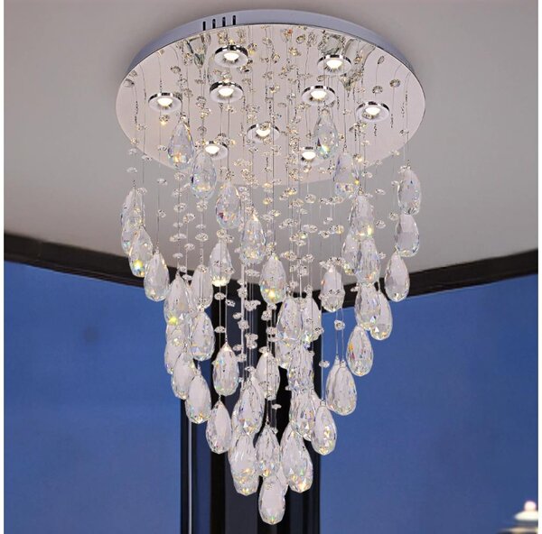 LED krištáľové stropné svietidlo MAJURO LED/30W/230V pr. 45 cm lesklý chróm + DO
