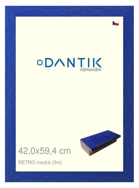 DANTIK rám na obraz 42x59,4 | RETRO modrá (Plexi Čiré)