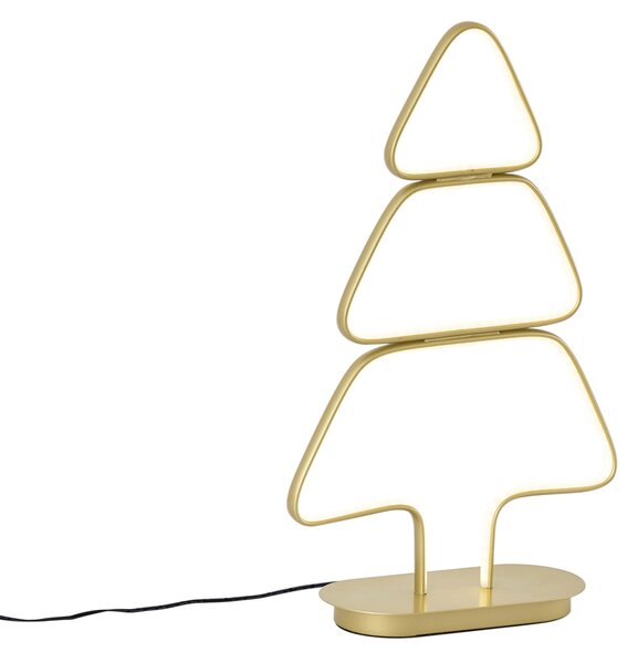 Vianočná stolná lampa zlatá v tvare vianočného stromčeka vrátane LED - Arbre