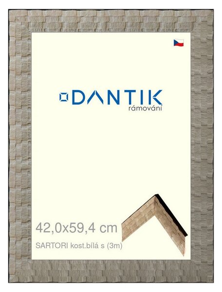 DANTIK rám na obraz 42x59,4 | SARTORI kost.bílá s (Plexi Čiré)