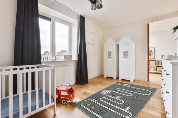 Detský koberec Lima C263A svetlosivý / krémový