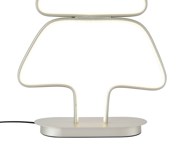 Vianočná stolná lampa oceľová v tvare vianočného stromčeka vrátane LED - Arbre