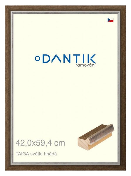 DANTIK rám na obraz 42x59,4 | TAIGA sv.hnědá (Plexi Čiré)
