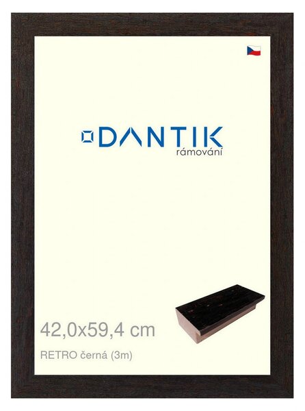 DANTIK rám na obraz 42x59,4 | RETRO černá (Plexi Čiré)