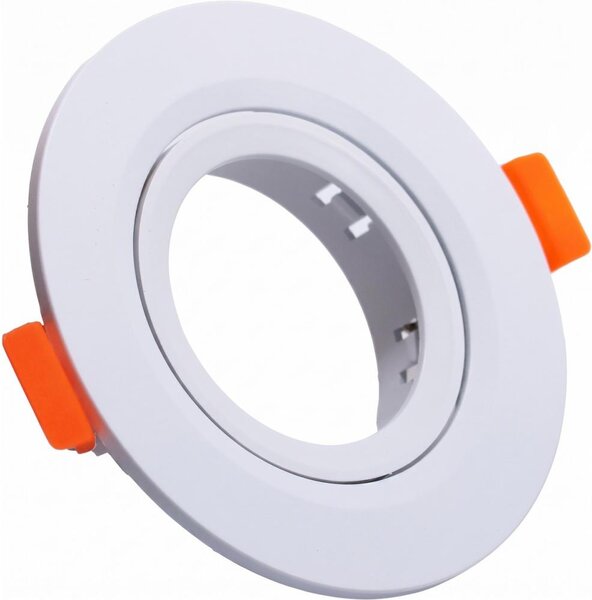Rámček pre podhľadové svietidlo GU10, priemer 9 cm, biely