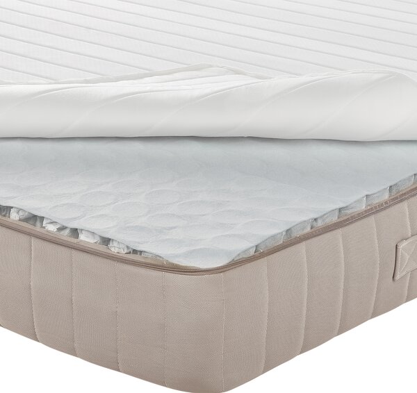 Vreckový pružinový matrac 90 x 200 cm latexová výplň tvrdý so snímateľným poťahom moderný prešívaný