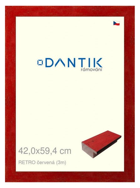 DANTIK rám na obraz 42x59,4 | RETRO červená (Plexi Čiré)