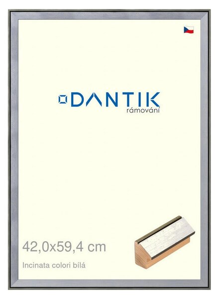 DANTIK rám na obraz 42x59,4 | INCLINATA colori Bílá (Plexi Čiré)