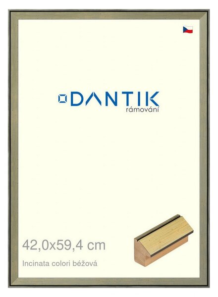 DANTIK rám na obraz 42x59,4 | INCLINATA colori béžová (Plexi Čiré)
