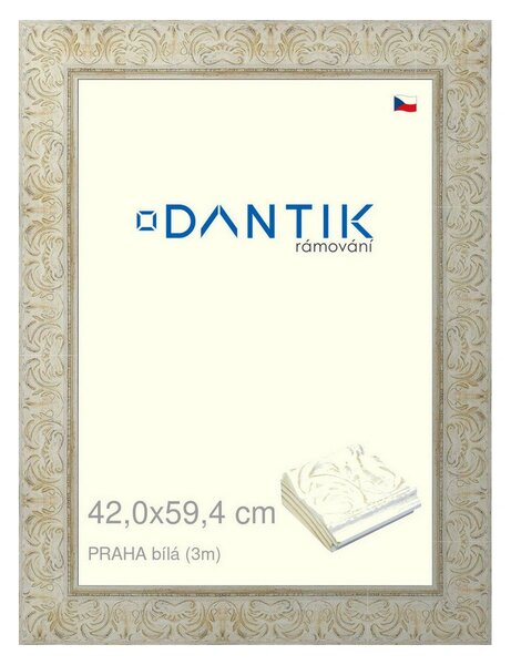 DANTIK rám na obraz 42x59,4 | PRAHA Bílá (Plexi Čiré)