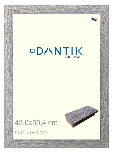 DANTIK rám na obraz 42x59,4 | RETRO šedá (Plexi Čiré)