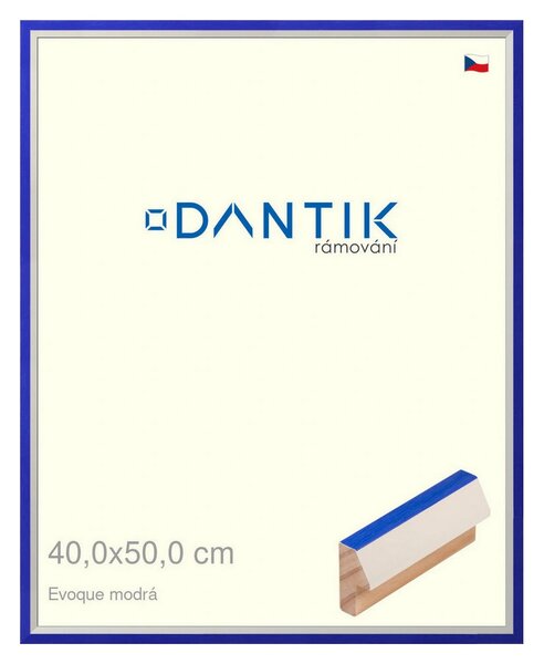 DANTIK rám na obraz 40x50 | EVOQUE modrá (Plexi Čiré)