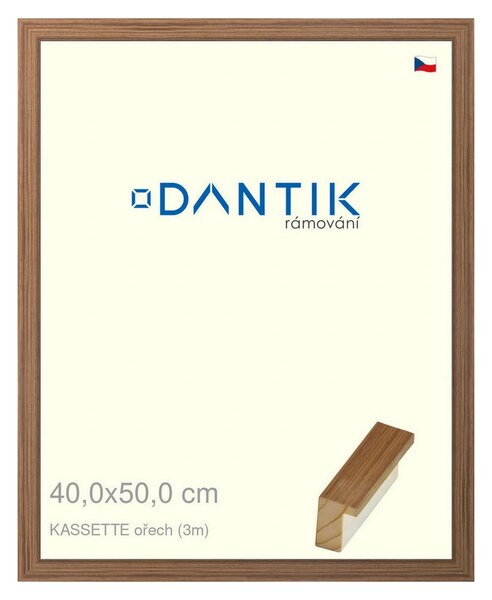 DANTIK rám na obraz 40x50 | KASSETTE ořech (Plexi Čiré)