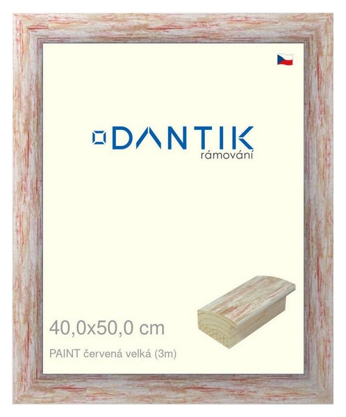 DANTIK rám na obraz 40x50 | PAINT červená velká (Plexi Čiré)