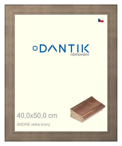 DANTIK rám na obraz 40x50 | ANDRÉ velká bronz (Plexi Čiré)